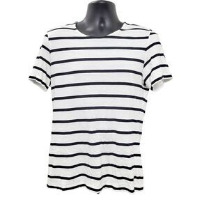 2/$20 Y2K Black & White Stripes Tee T-shirt Top Size: M